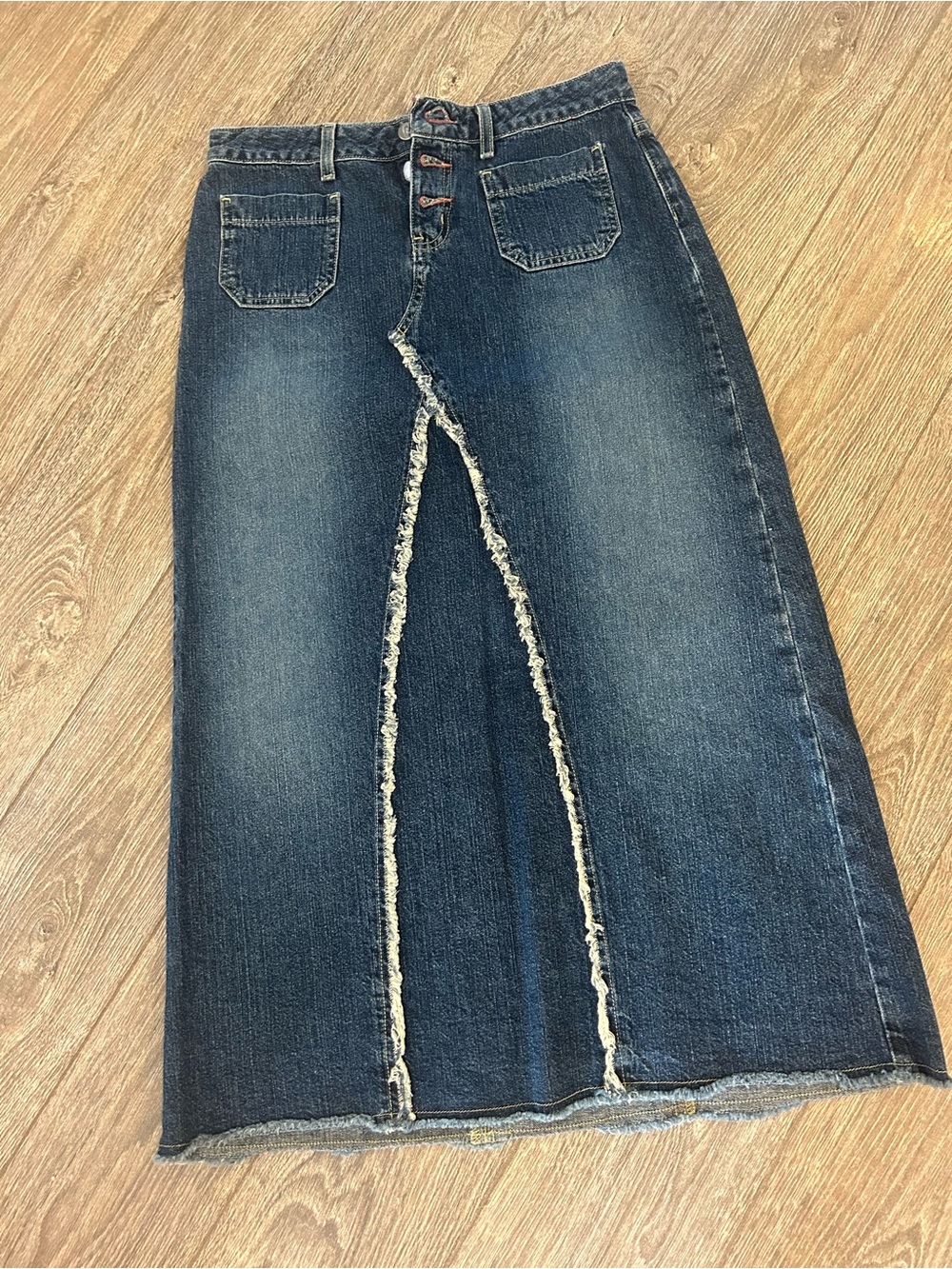 Denim Vintage Midi Skirt